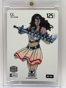 BO JACKSONS 2024 BATTLE ARENA FIRST EDITION BATTLEFOIL CAITLIN CLARK C.C. STEEL ROOKIE CARD