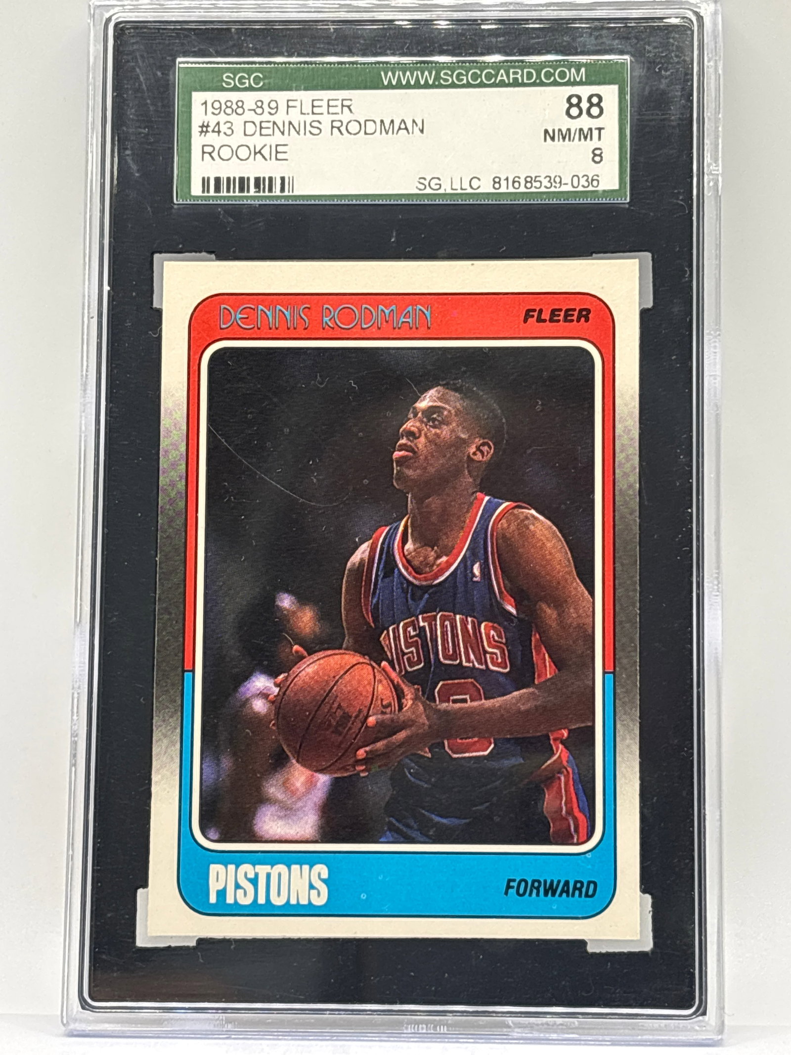 1988-89 FLEER DENNIS RODMAN GRADED SGC NM/MT 88: THE HOBBY BOX