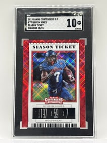 10/15!! 2019 PANINI CONTENDERS DP NYHEIM HINES SEASON TICKET RED DIAMONDS GRADED SGC GEM MINT 10