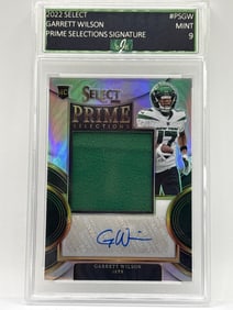 29/99!! 2022 PANINI SELECT PRIME SELECTIONS RPA GARRETT WILSON ROOKIE PATCH AUTO PRIZM HOLO MINT 9