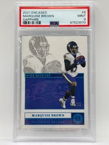 4/25!! 2021 PANINI ENCASED MARQUISE BROWN SAPPHIRE GRADED PSA MINT 9