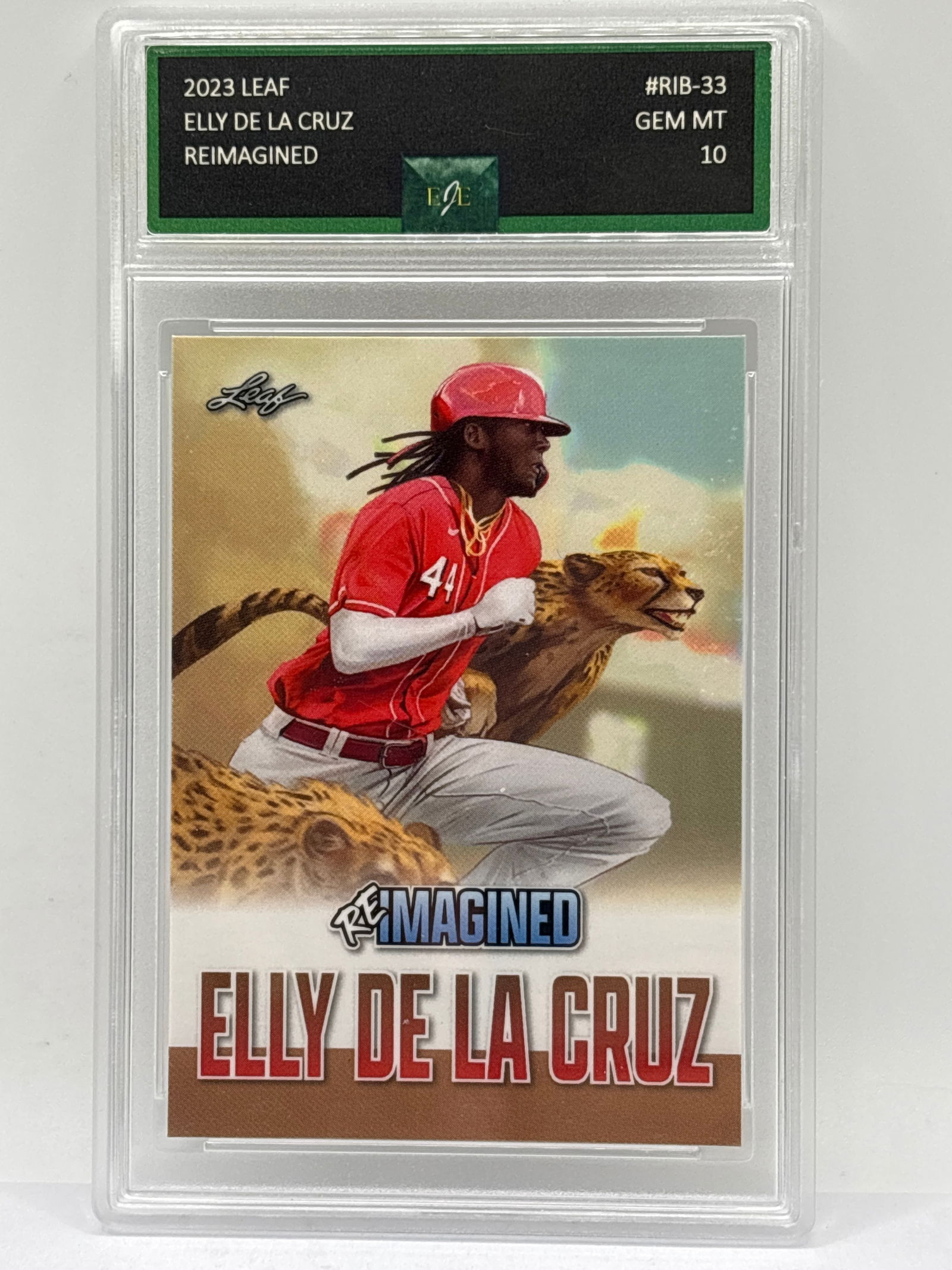 1 OF 884!! 2023 LEAF REIMAGINED ELLY DE LA CRUZ SP ROOKIE CARD GRADED GEM MINT 10 (1 of 4)