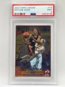 2023 TOPPS CHROME DWAYNE WADE ROOKIE CARD GRADED PSA MINT 9