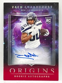 10/99!! 2023 PANINI ORIGINS ZACH CHARBONNET ON-CARD AUTOGRAPHED ROOKIE CARD
