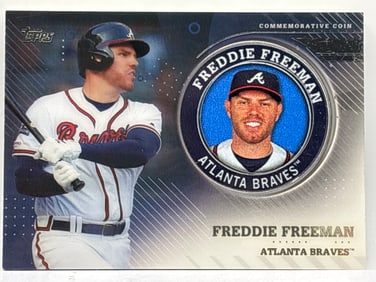 2020 TOPPS COMMEMORATIVE PLAYER MEDALLION FREDDIE FREEMAN INSERT