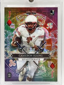 1/1!! 2023 WC 5 CARD DRAW STACKED DECK CAMERON RISING JOKER ROOKIE CARD