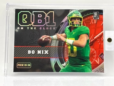 2023 WC QB1 ON THE CLOCK BO NIX ROOKIE CARD