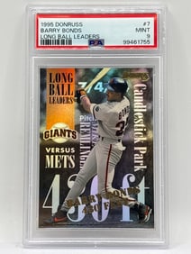 POP 7!! 1995 DONRUSS BARRY BONDS LONG BALL LEADERS HOLO GRADED PSA MINT 9