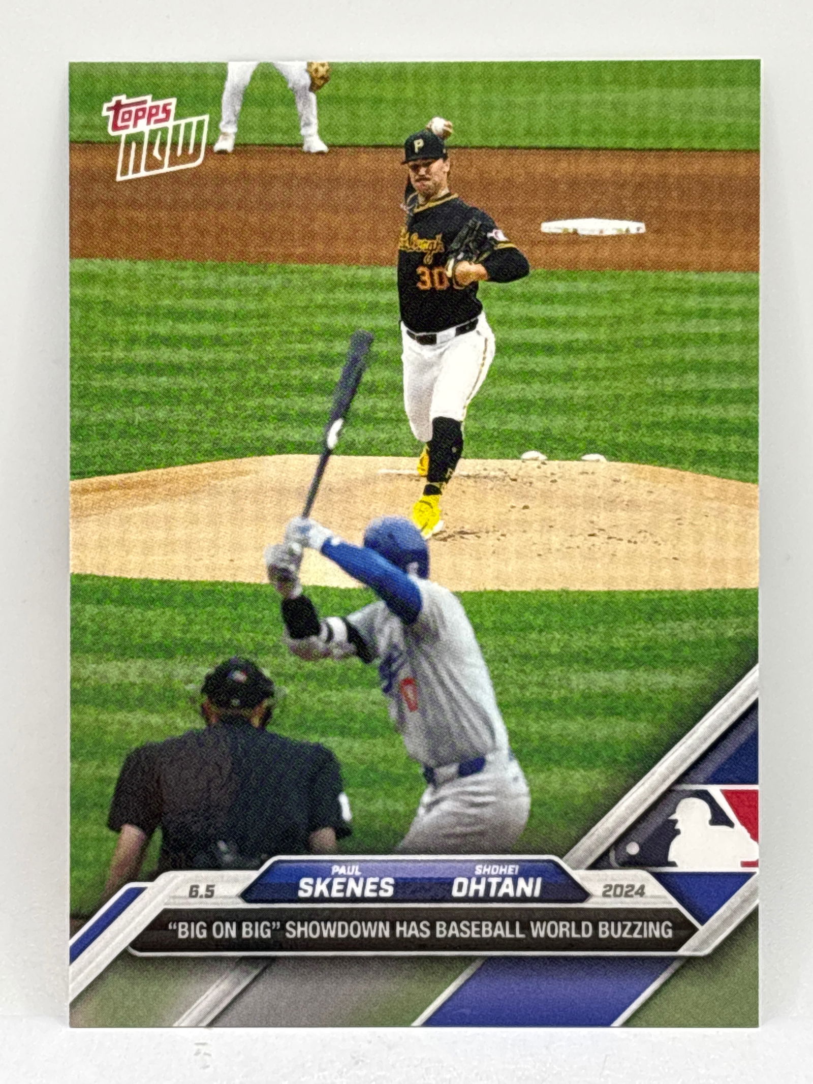 2024 TOPPS NOW SHOHEI OHTANI & PAUL SKENES BIG ON BIG SHOWDOWN ROOKIE CARD (1 of 3)