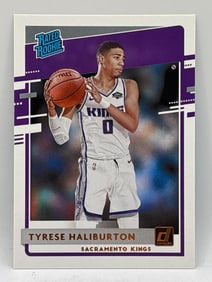 2020-21 PANINI DONRUSS TYRESE HALIBURTON RATED ROOKIE CARD