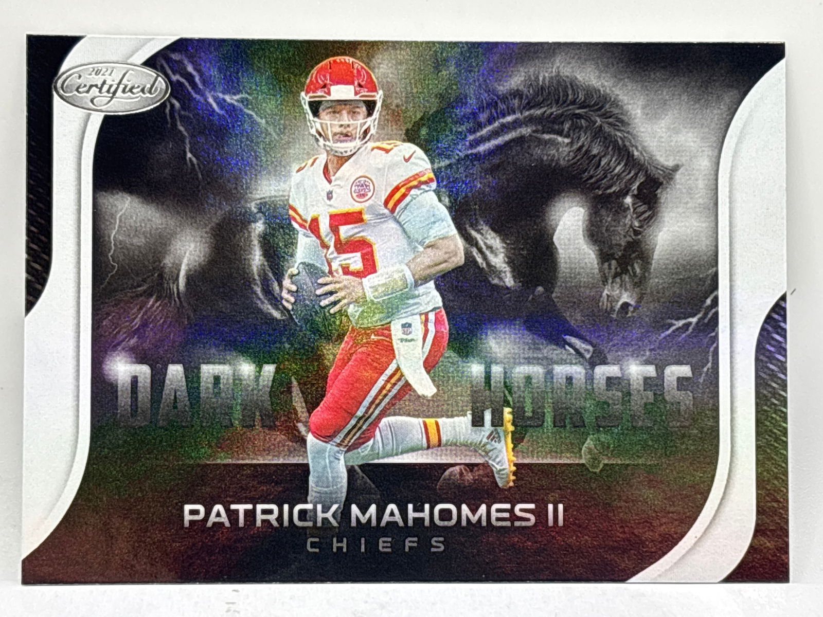2021 PANINI CERTIFIED PATRICK MAHOMES II DARK HORSES INSERT (1 of 3)