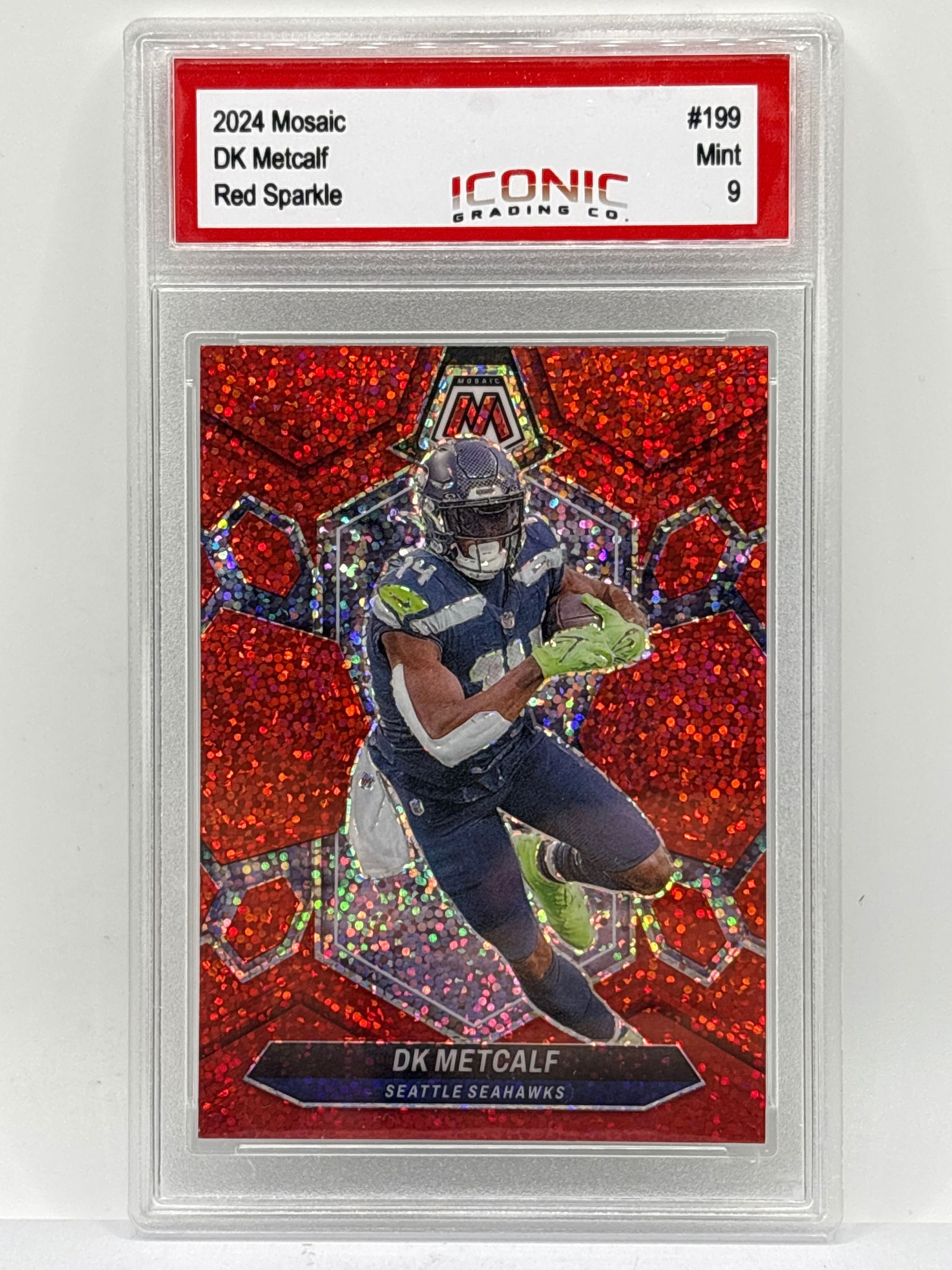 2024 PANINI MOSAIC DK METCALK RED SPARKLE PRIZM HOLO SP GRADED MINT 9: THE HOBBY BOX