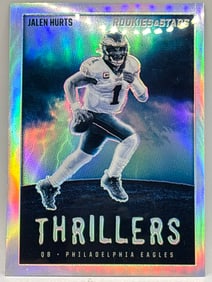 2023 PANINI ROOKIES & STARS JALEN HURTS SILVER THRILLERS PRIZM HOLO SP