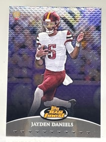 2024 TOPPS TEAM FINEST JAYDEN DANIELS ROOKIE CARD