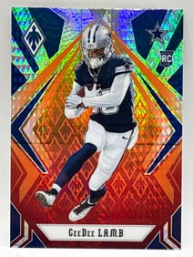 2020 PANINI PHOENIX CEEDEE LAMB FIEBURST SP ROOKIE CARD