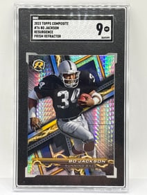 2023 TOPPS COMPOSITE BO JACKSON RESURGENCE PRISM REFRACTOR GRADED SGC MINT 9