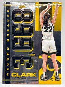 2024 PANINI CAITLIN CLARK COLLECTION CAITLIN CLARK RECORD BREAKER INSERT ROOKIE CARD