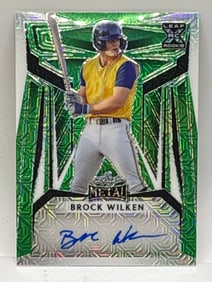 1/2!! 2023 LEAF METAL BROCK WILKEN AUTOGRAPHED ROOKIE CARD