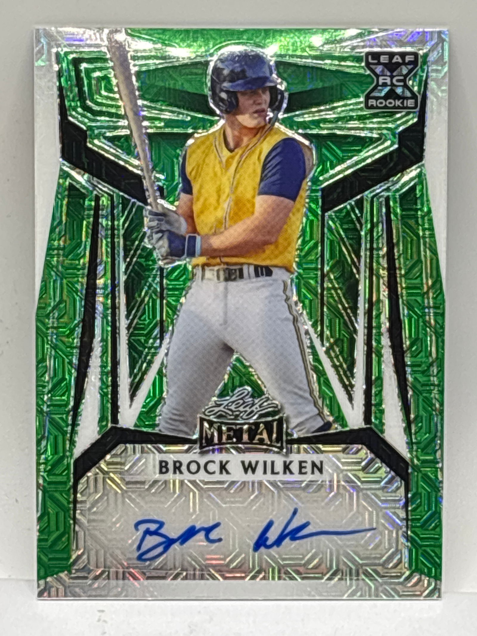 1/2!! 2023 LEAF METAL BROCK WILKEN AUTOGRAPHED ROOKIE CARD (1 of 4)