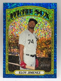 2021 TOPPS ELOY JIMENEZ BLUE SPARKLE SP