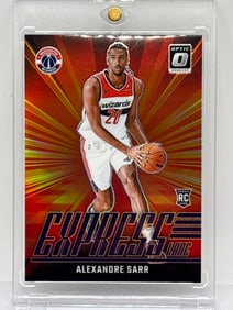 2024-25 PANINI DONRUSS OPTIC ALEXANDER SARR EXPRESS LANE PRIZM HOLO ROOKIE CARD