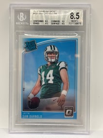 2018 PANINI DONRUSS OPTIC SAM DARNOLD RATED ROOKIE GRADED BECKETT NM-MT 8.5