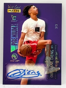 3/3!! 2022 WC MATTE CHASE OUSMANE DIENG PREMIUM AUTOGRAPHED HOLO-LUX ROOKIE CARD