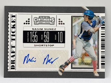 2019 PANINI CONTENDERS DRAFT PICKS NASIM NUNEZ AUTOGRAPHED ROOKIE CARD