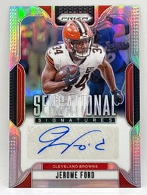25/149!! 2024 PANINI PRIZM JEROME FORD SENSATIONAL SIGNATURES AUTOGRAPHED SILVER PRIZM HOLO