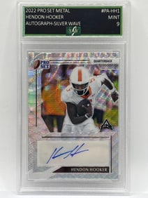 37/40!! 2022 PRO SET METAL HENDON HOOKER SILVER WAVE AUTOGRAPHED ROOKIE CARD GRADED MINT 9