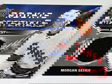 2020-21 UPPER DECK SERIES 2 ROOKIE MATERIALS MORGAN GEEKIE PLAYER WORN ROOKIE JERSEY PATCH