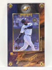 /1000 1998 MLB TEAM GOLD SERIES KEN GRIFFEY JR 24 KARAT GOLD SIGNATURES WITH COA