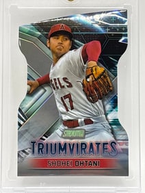 CASE HIT! 2023 TOPPS STADIUM CLUB SHOHEI OHTANI TRIUMVIRATES DIE-CUT INSERT