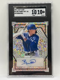 2021 LEAF FLASH BOBBY WITT JR AUTOGRAPHED SILVER SPARKLE GRADED SGC GEM MINT 10/10