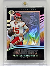 CASE HIT! 2023 PANINI ILLUSIONS PATRICK MAHOMES II HOLOHEROES SSP