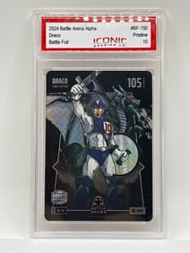 BO JACKSONS 2024 BATTLE ARENA ALPHA DRACO DRAKE MAYE ROOKIE INSPIRED STEEL BATTLE FOIL PRISTINE 10