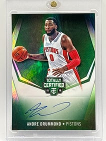 /5 EXTREMELY RARE 2015 PANINI TOTALLY CERTIFIED ANDRE DRUMMOND AUTOGRAPHED HOLO