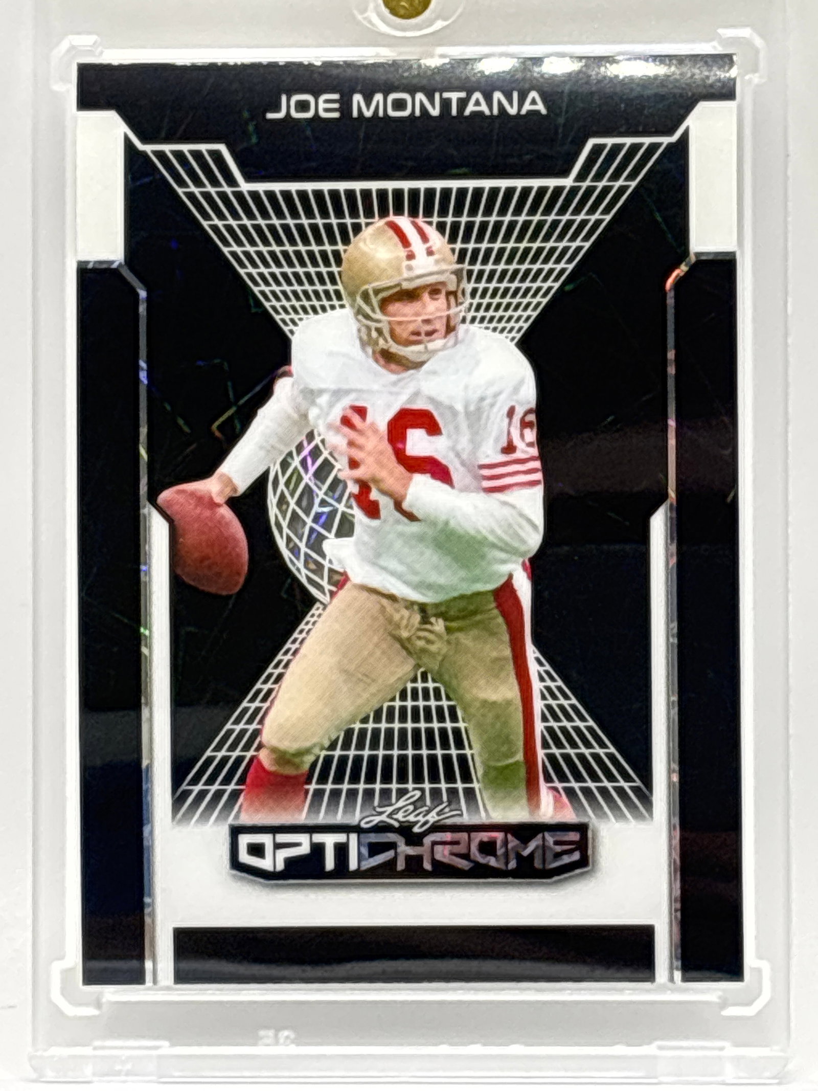 1/1 LEAF OPTICHROME JOE MONTANA VELOCITY 1/1 PRE-PRODUCTION PROOF (1 of 4)