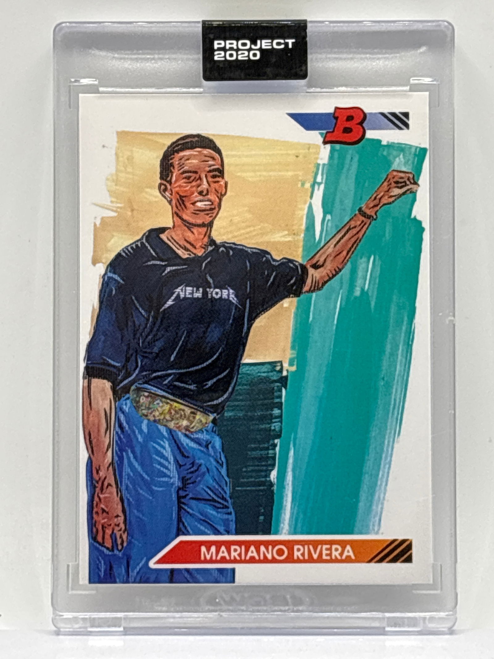 RARE (ENCASED)20 ICONIC BASEBALL CARDS PROJECT 2020 MARIANO RIVERA 1992 BOWMAN BASEBALL ROOKIE CARD (1 of 3)