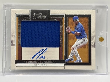 /99 2024 PANINI THREE AND TWO PROSPECT JERSEY AUTO LUISANGEL ACUNA RPA