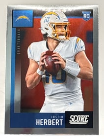 2020 PANINI CHRONICLES SCORE JUSTIN HERBERT ROOKIE CARD