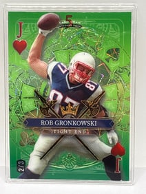 /3 2024 WC 5 CARD DRAW ROB GRONKOWSKI GREEN LAZERS JACK OF HEART