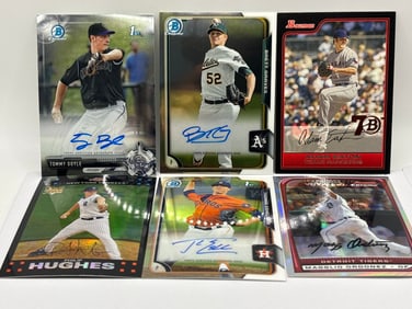 MLB STARS 6 CARD AUTO LOT ON-CARD & FACSIMILE
