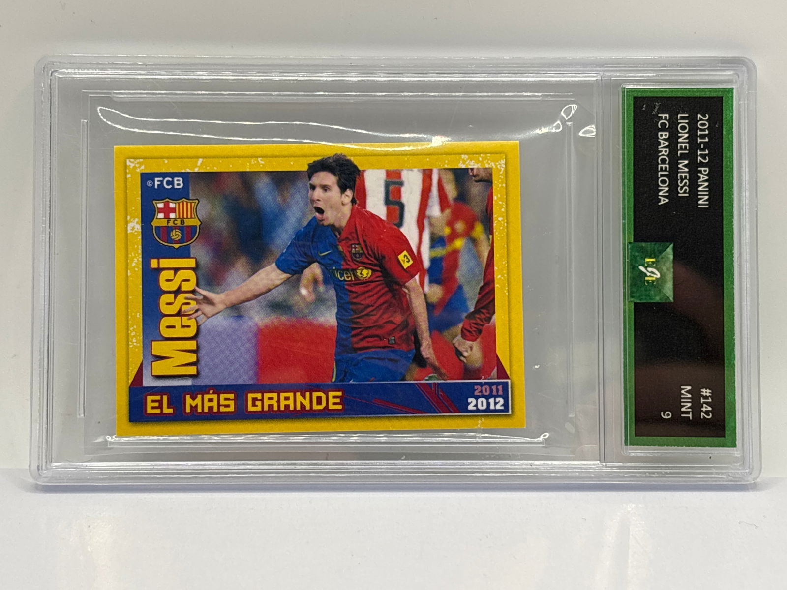$$ 2011-12 PANINI FC BARCELONA LIONEL MESSI EL MAS GRANDE GRADED MINT 9 (1 of 4)