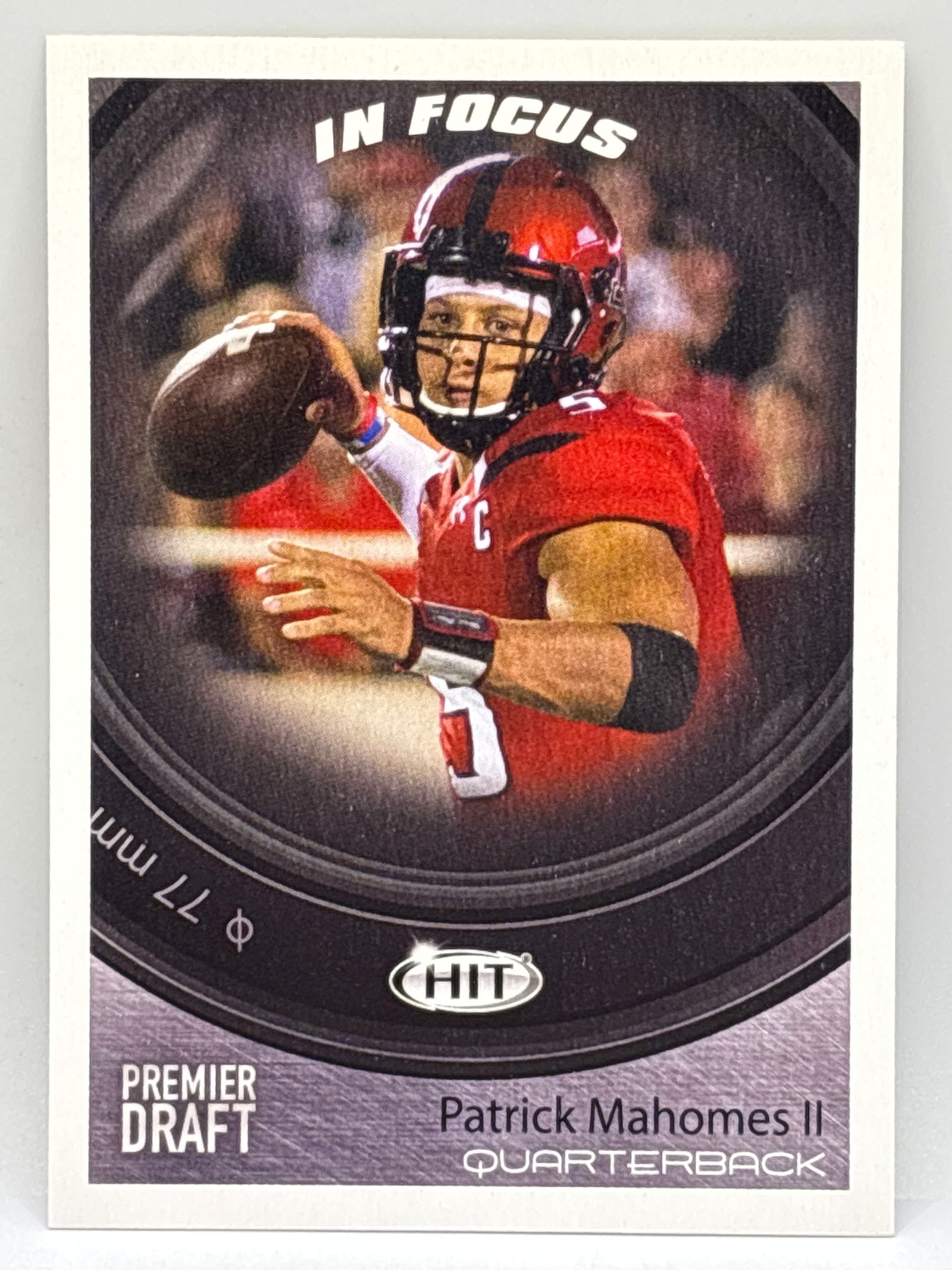 2017 SAGE HIT PREMIER DRAFT PATRICK MAHOMES II IN FOCUS ROOKIE CARD (1 of 3)