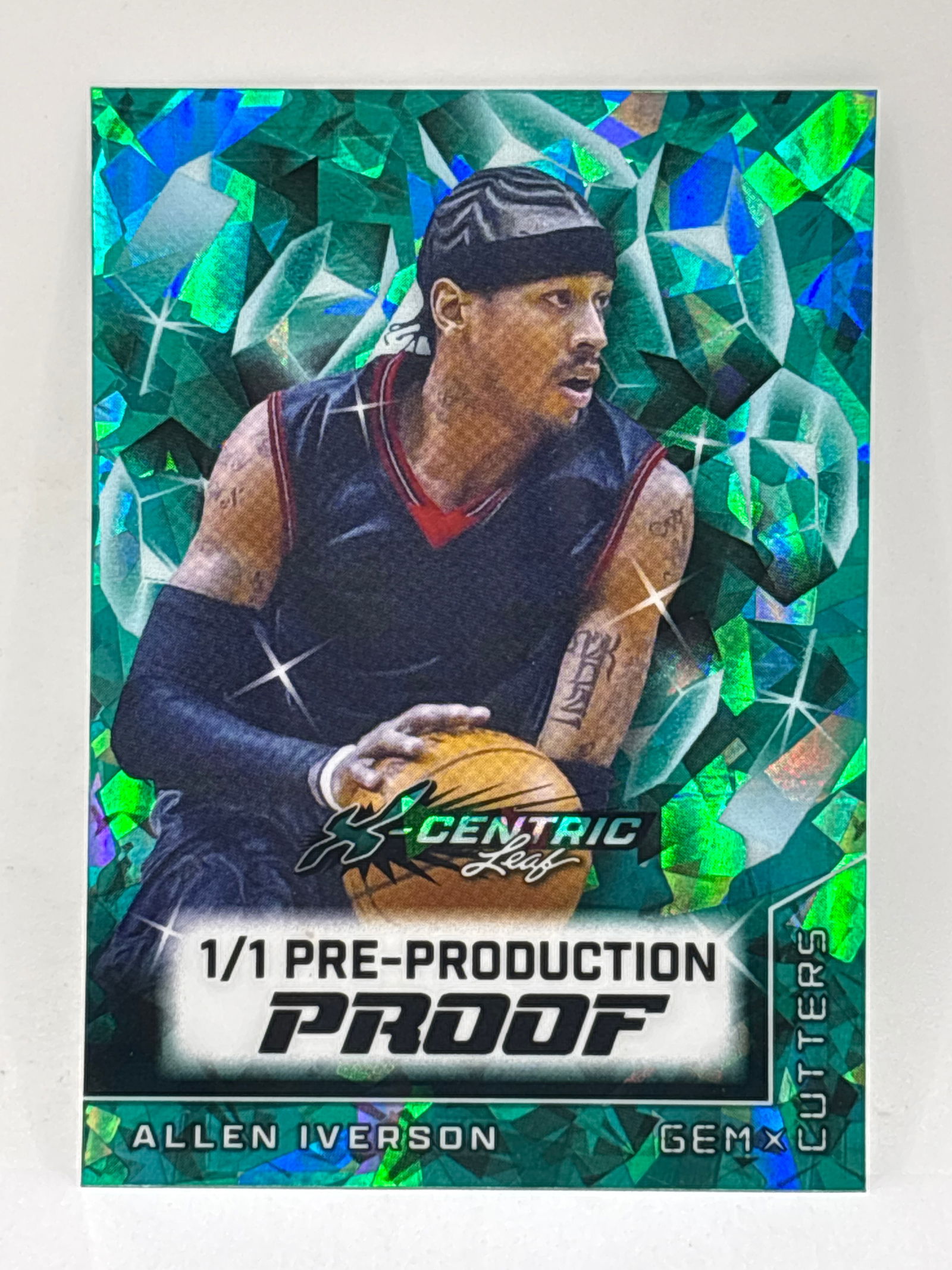 1/1 ALLEN IVERSON LEAF X-CENTRIC GEM CUTTERS CRYSTALS 1/1 PRE-PRODUCTION PROOF (1 of 4)