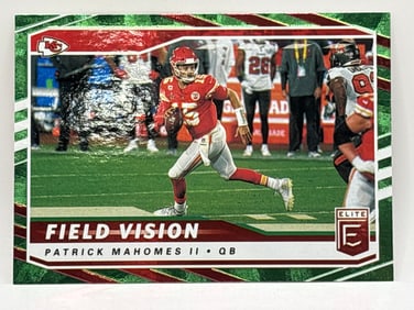 2021 PANINI DONRUSS ELITE PATRICK MAHOMES II GREEN FOIL FIELD VISION INSERT