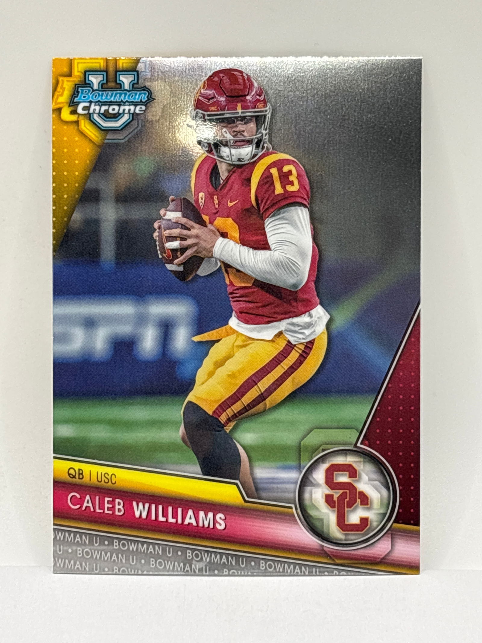 2023 BOWMAN UNIVERSITY CHROME CALEB WILLIAMS ROOKIE CARD (1 of 2)
