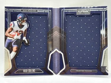 /99 2021 PANINI PLAYBOOK NICO COLLINS ROOKIE DOUBLE JUMBO PATCH BOOKLET