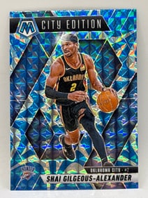 2024-25 PANINI MOSAIC SHAI GILGEOUS-ALEXANDER CITY EDITION BLUE REACTIVE PRIZM HOLO SP